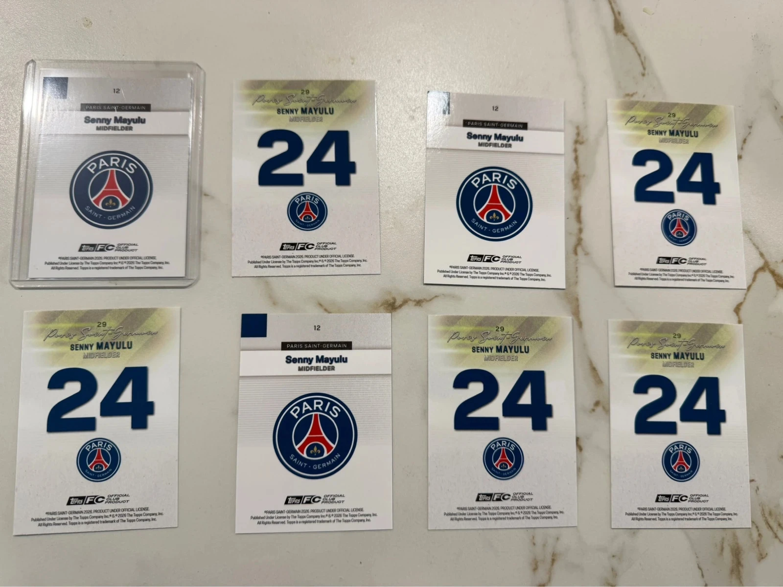 Topps cards collection Senny Mayulu PSG Paris Saint Germain new 24 – photo 2